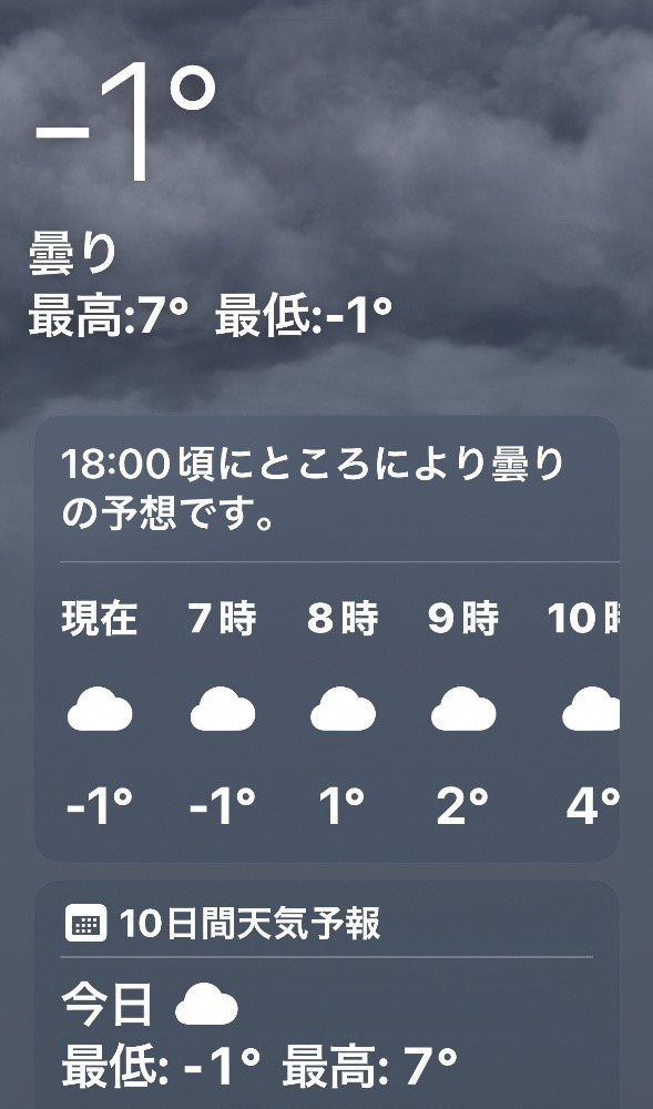 今朝の天気❣️