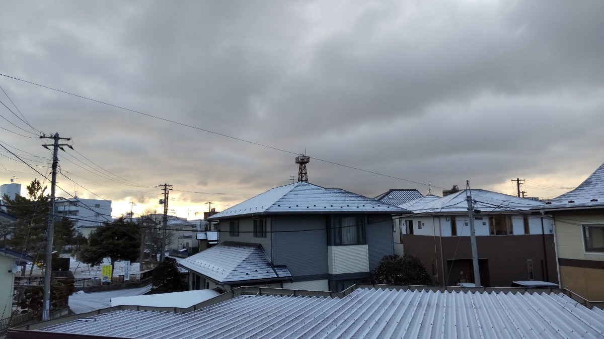 体感温度低く、雪の一日になるかも。