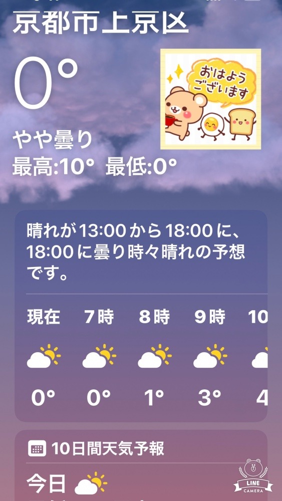 今朝の天気❣️