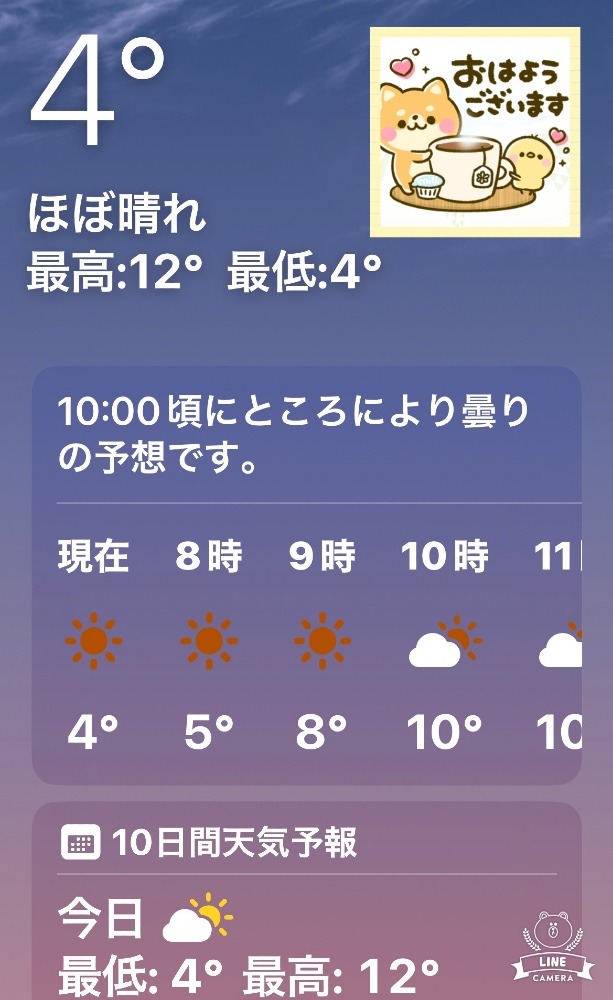 今朝の天気❣️