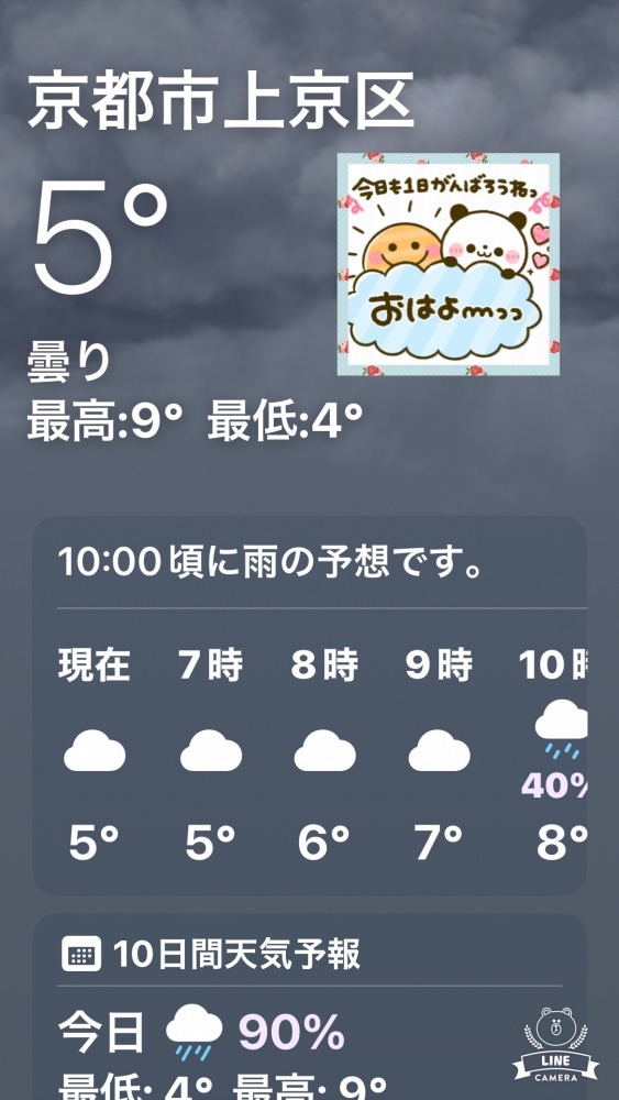 今朝の天気❣️