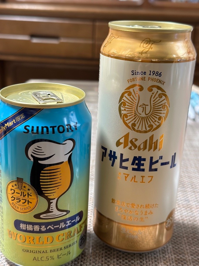 朝からですが🍺