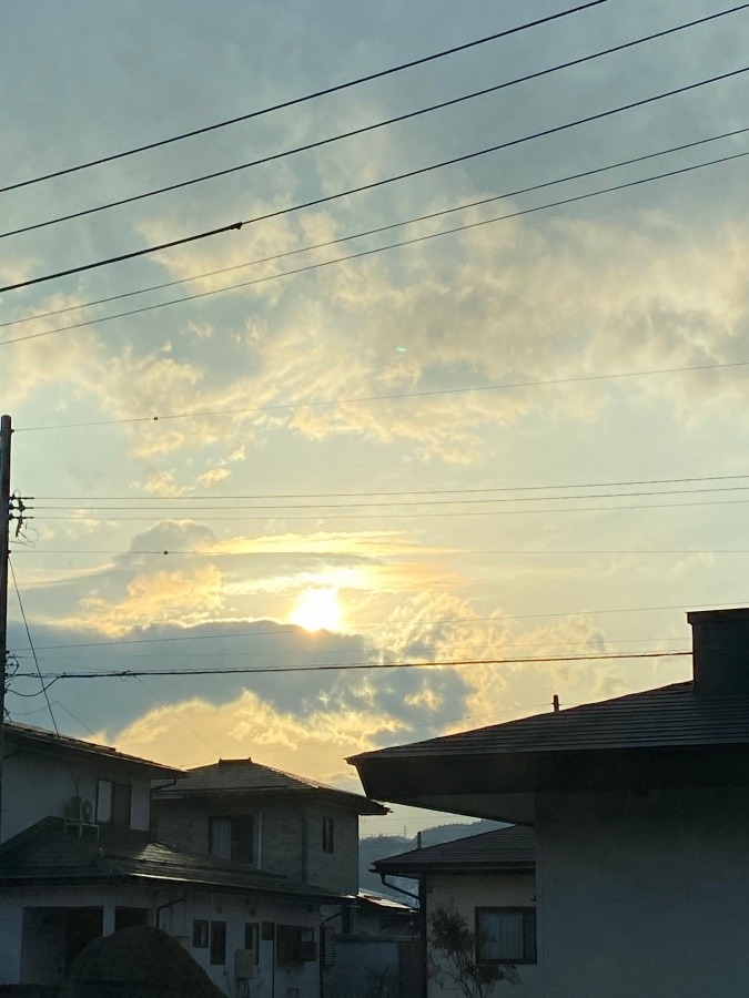 久しぶりの夕陽🌇