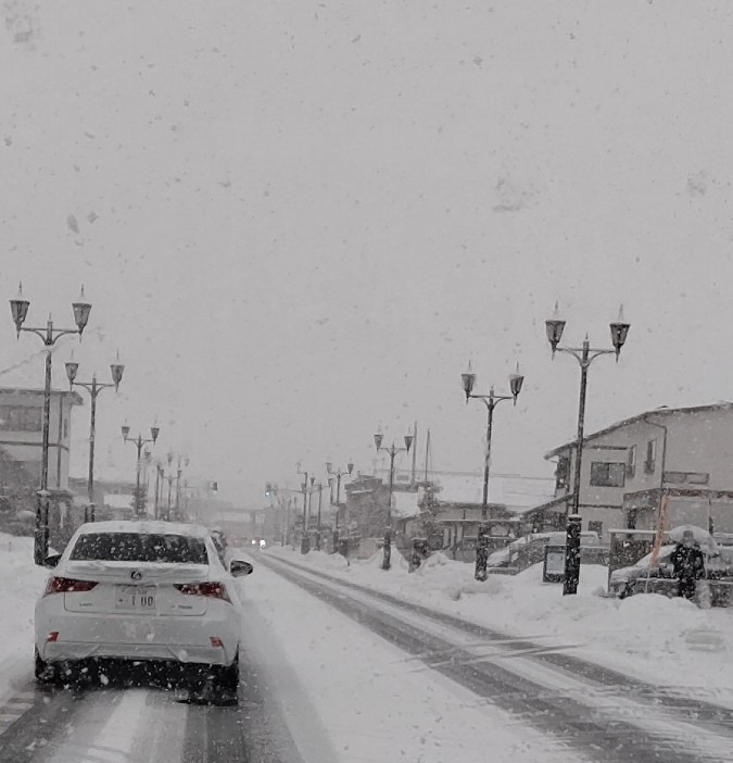 朝 通勤 雪❄️❄️❄️