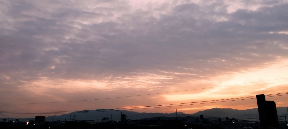 都城市（2023/2/4）今朝の朝焼け😊！（東の空）①