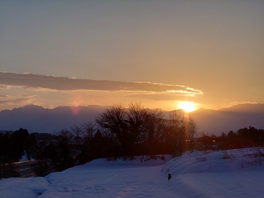 立山連峰の日の出