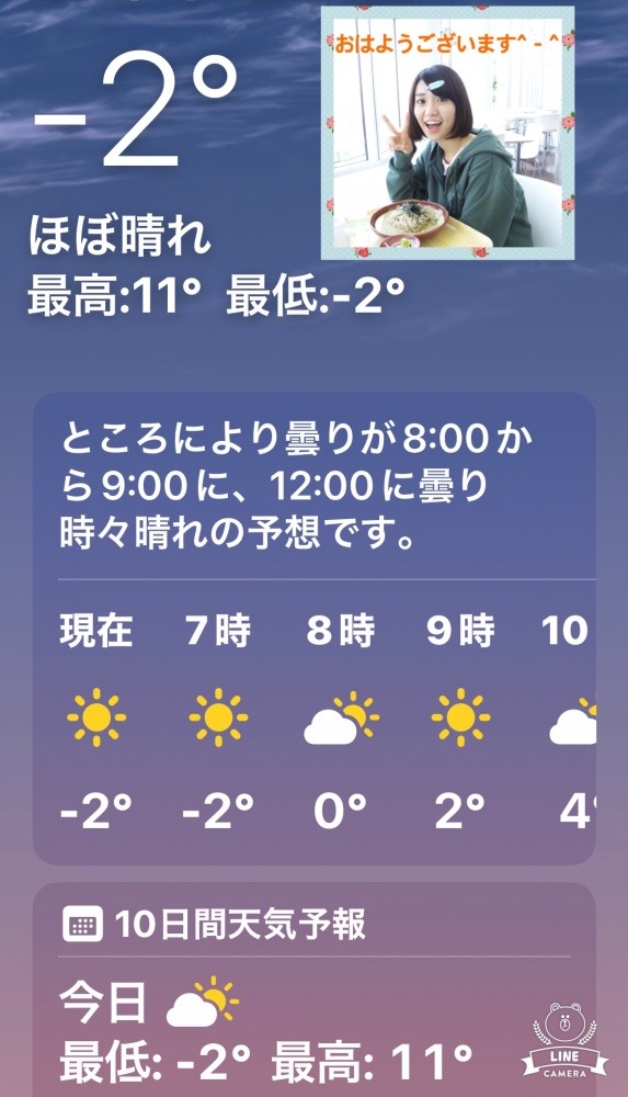 今朝の天気❣️