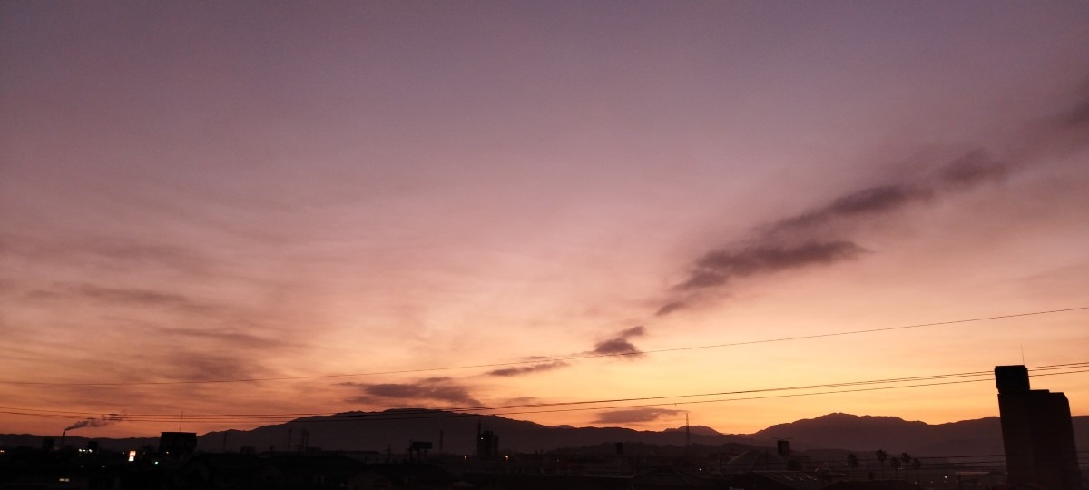 都城市（2023/2/16）今朝の朝焼け😊！（東の空）①