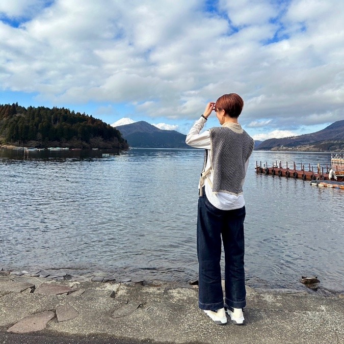 芦ノ湖から富士山！