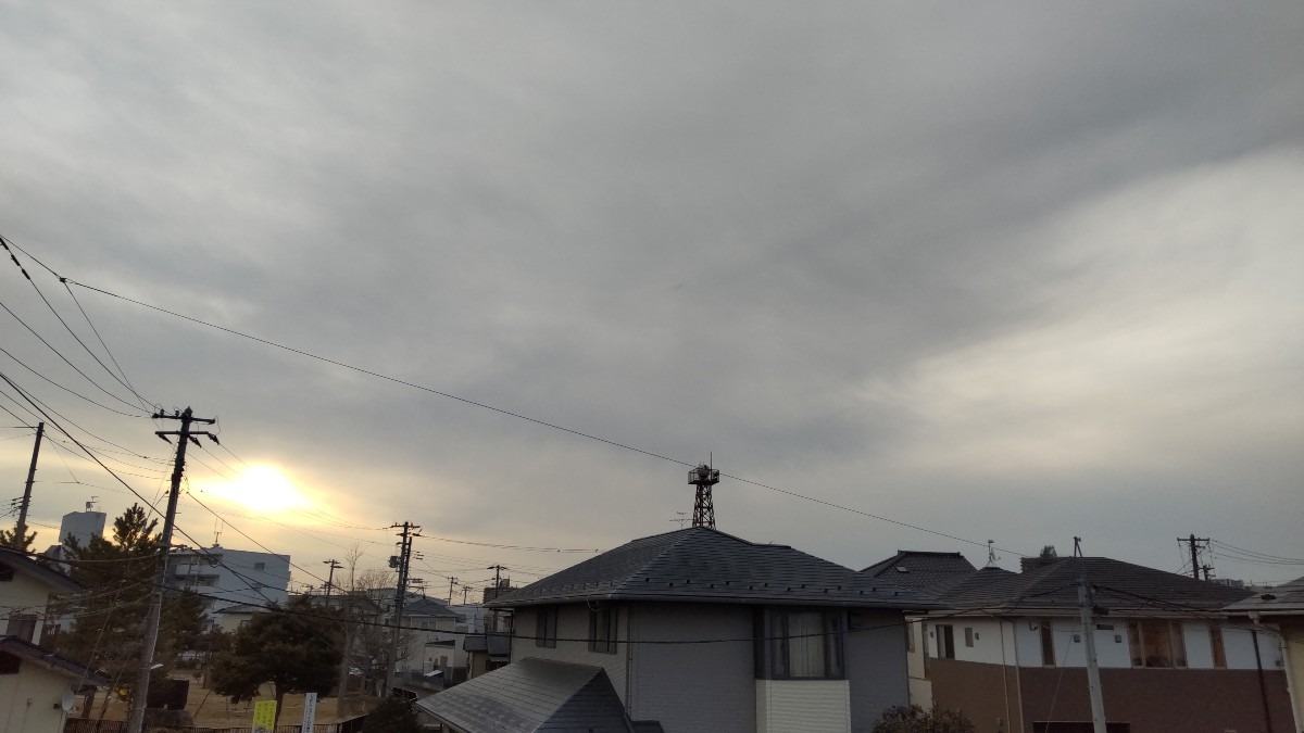 花曇り朝、気温高めです。