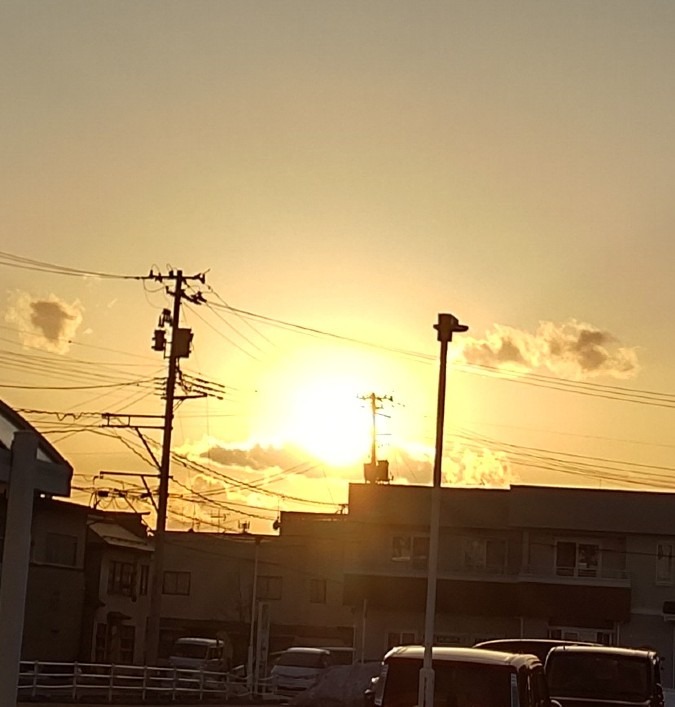 帰り道の夕陽🌇