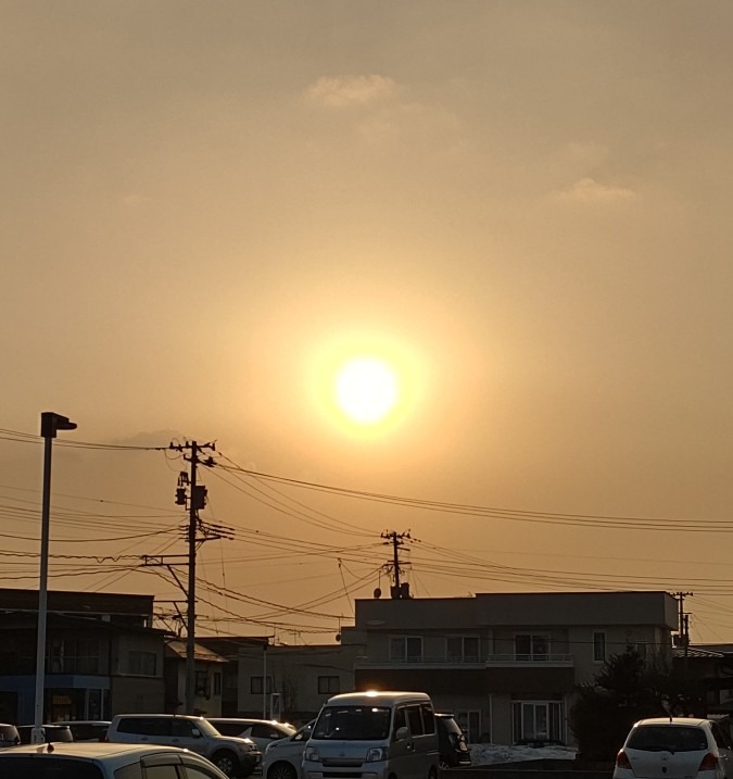 帰り道の夕陽🌇