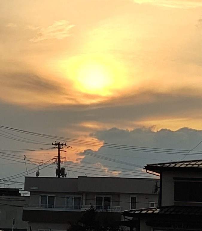 買い物先の夕焼け🌇