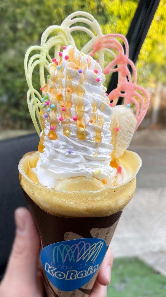 キャラメルホイップクレープ😋