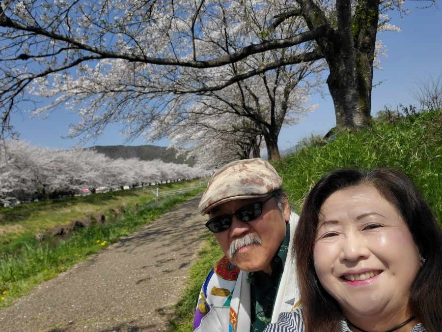 夫とお花見🌸日和🌸気持ち良くて爽やかな至福のひととき💖