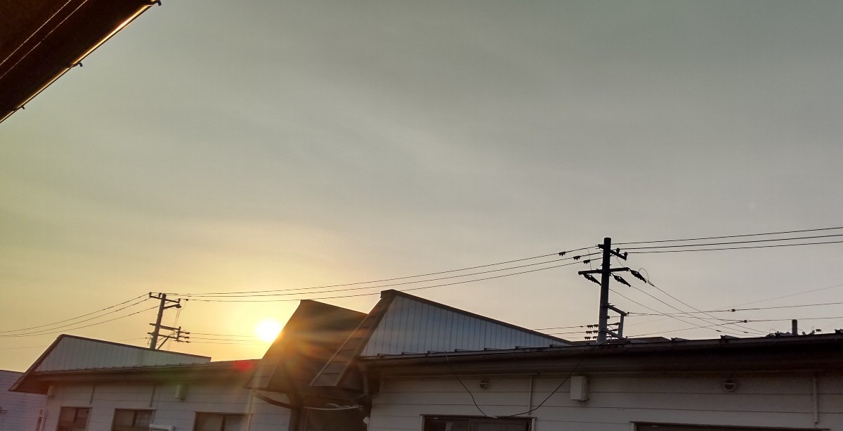 綺麗な夕日です。