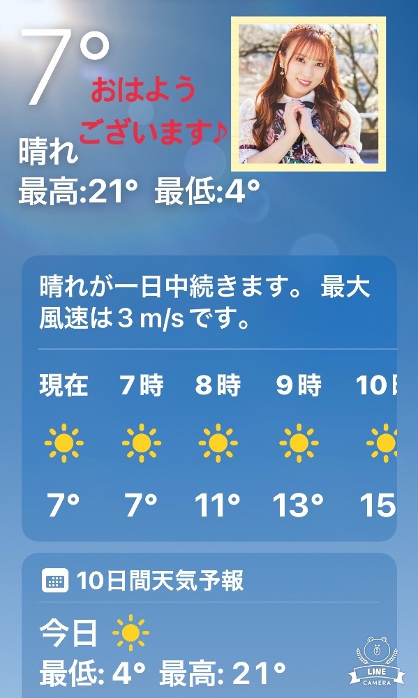 今朝の天気❣️