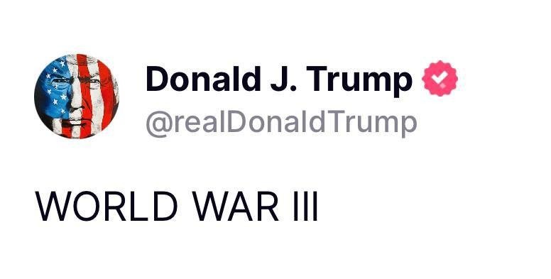 トランプ大統領「第三次世界大戦」とつぶやく‼️めちゃめちゃ意味深😍