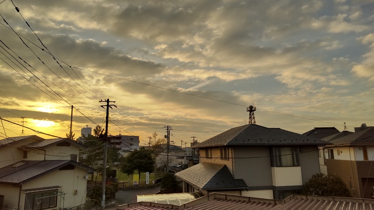 素敵な朝日です。午前中は維持。