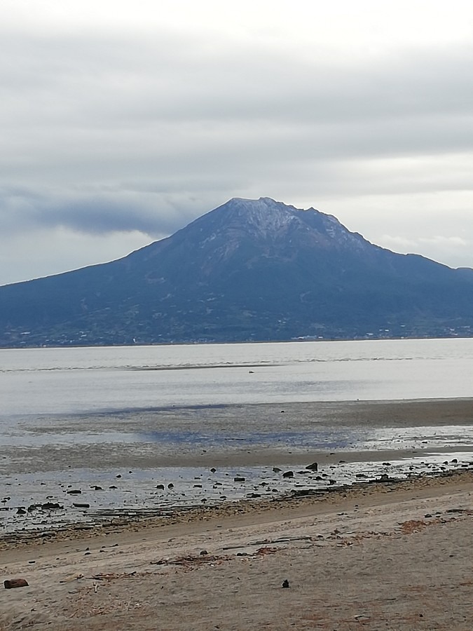 桜島ですよ～!