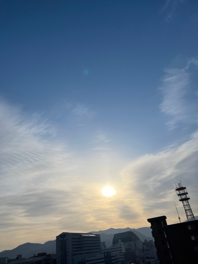 今朝の空  1