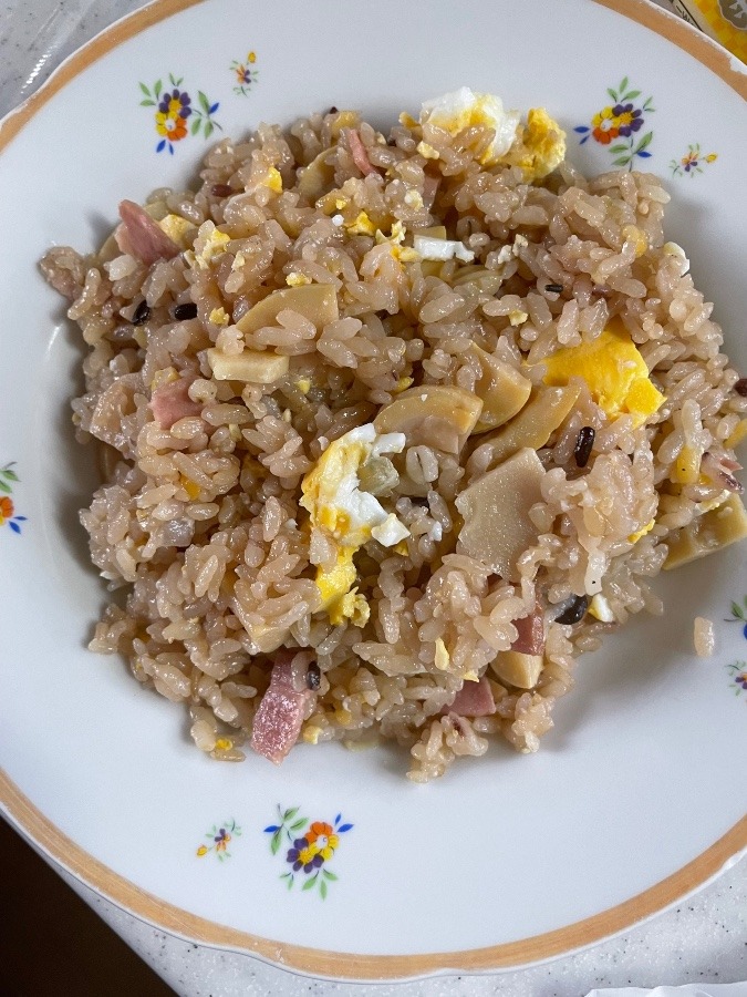 たけのこ炊飯器パラパラチャーハン