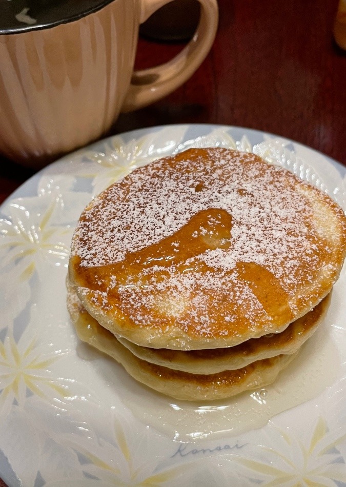 香ばしく焼けました😆🥞