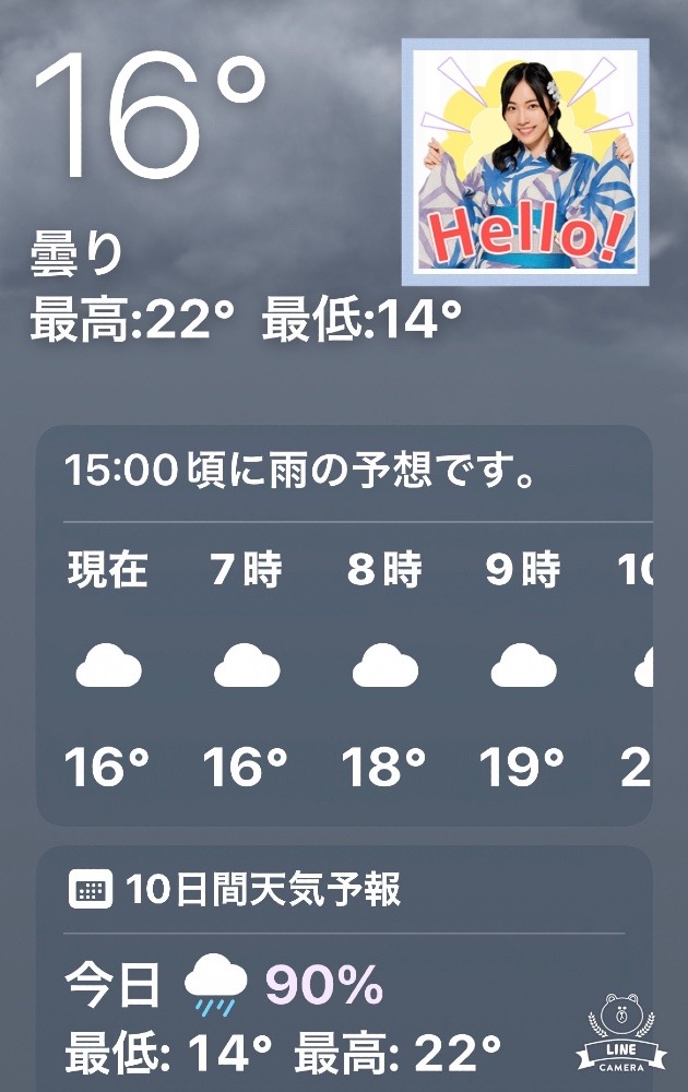 今朝の天気❣️