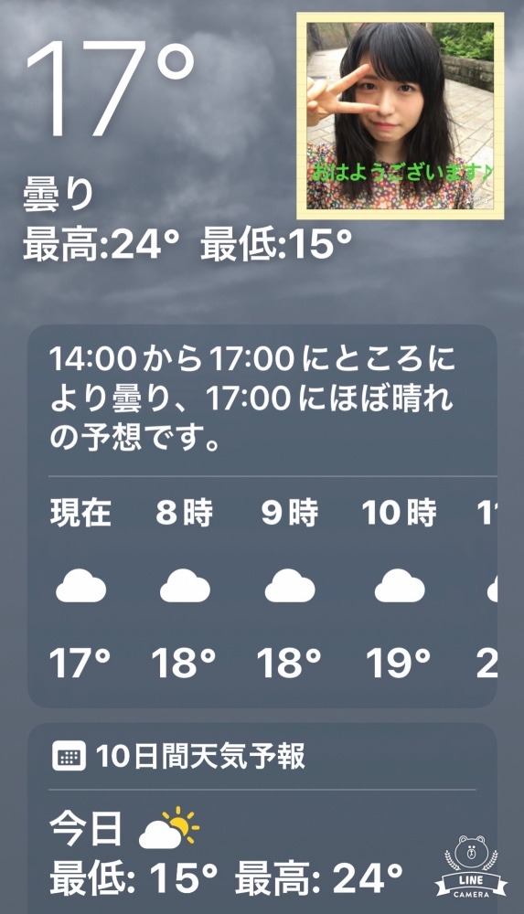 今朝の天気❣️