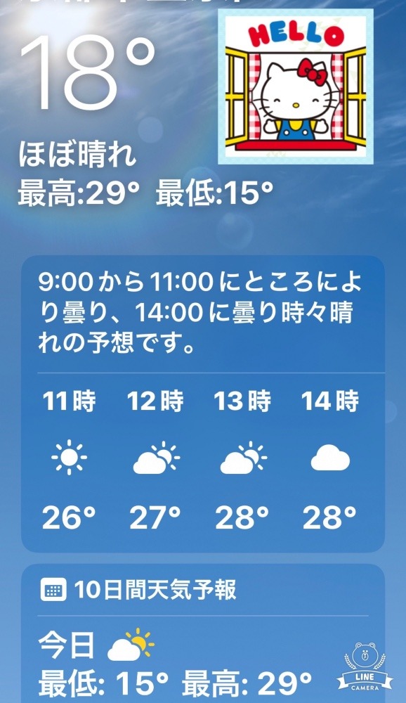 今朝の天気❣️