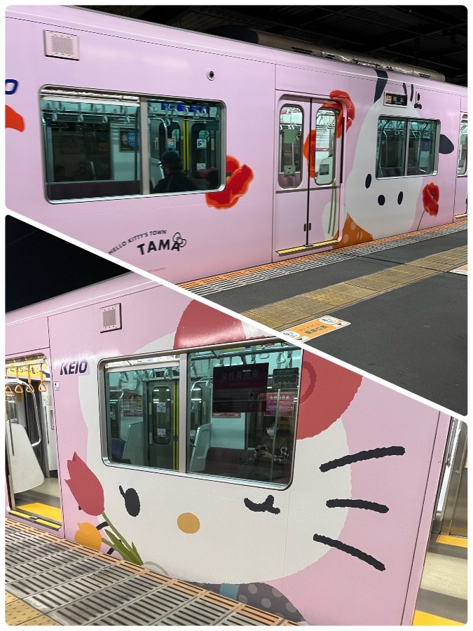 サンリオ電車が走る✨