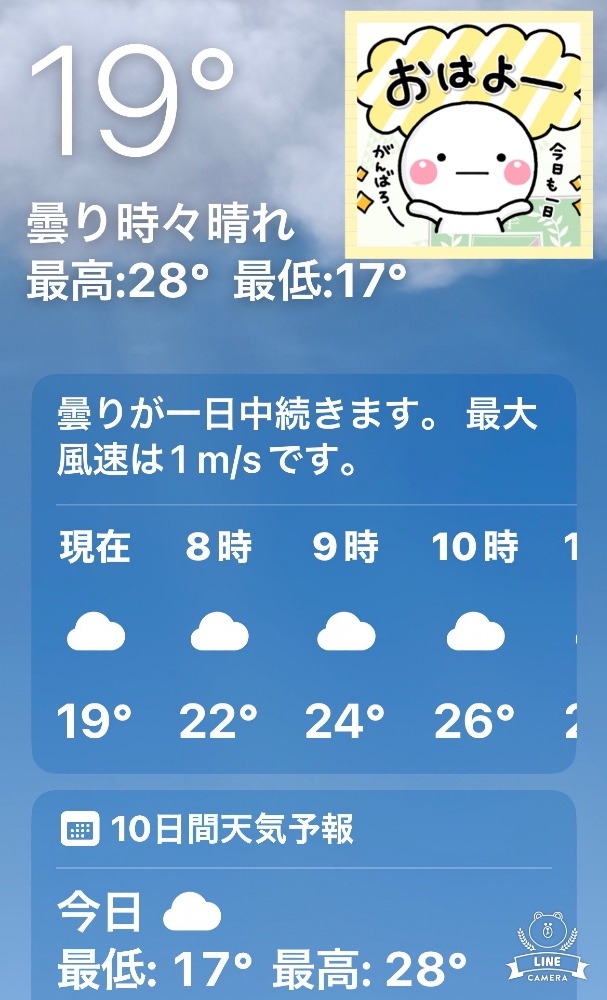 今朝の天気❣️