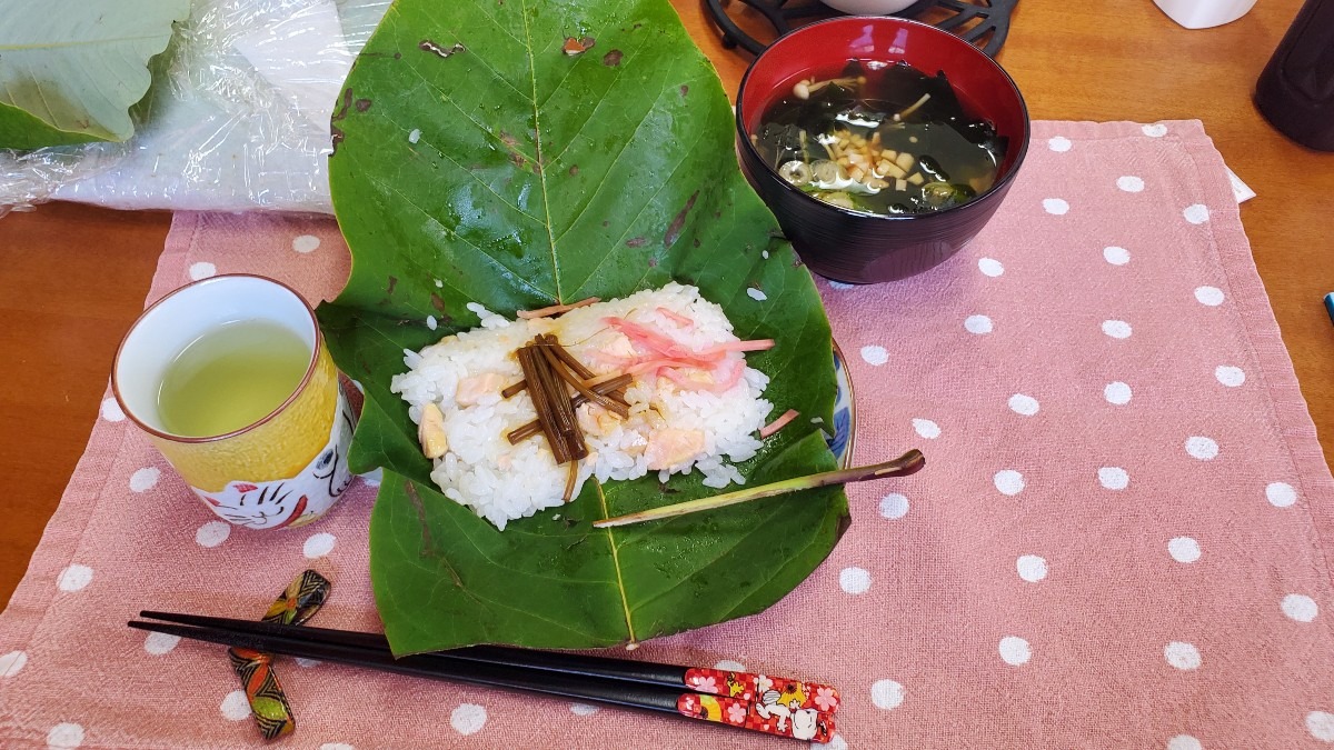 母から届いた朴葉寿司💖有り難いです✨