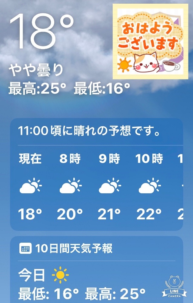 今朝の天気❣️