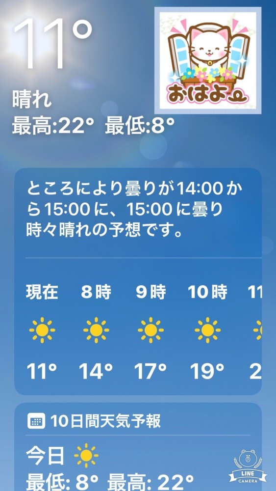 今朝の天気❣️