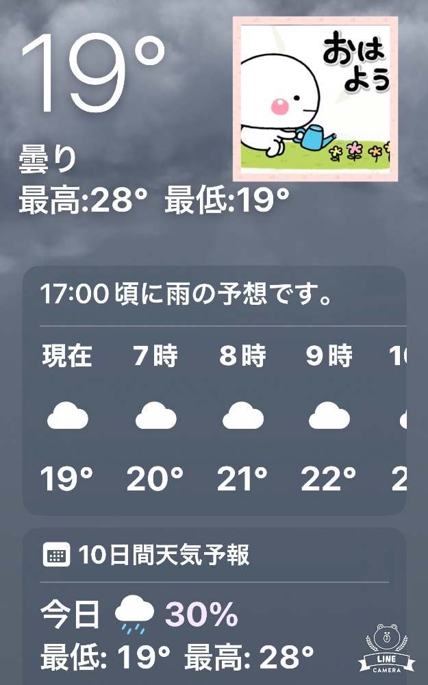 今朝の天気❣️