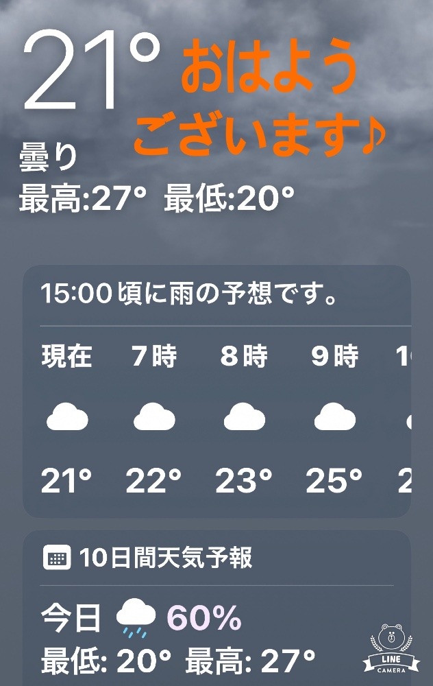 今朝の天気❣️