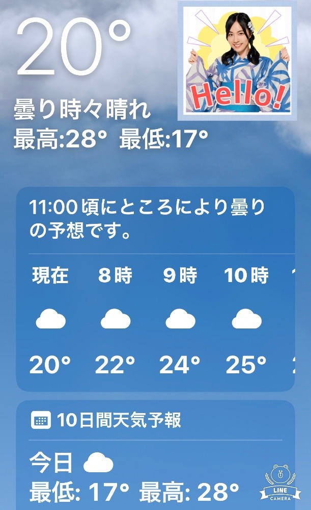 今朝の天気❣️