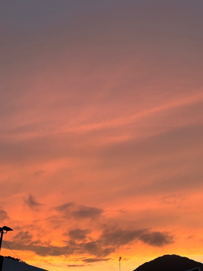 6/22  19:30の夕焼け✨