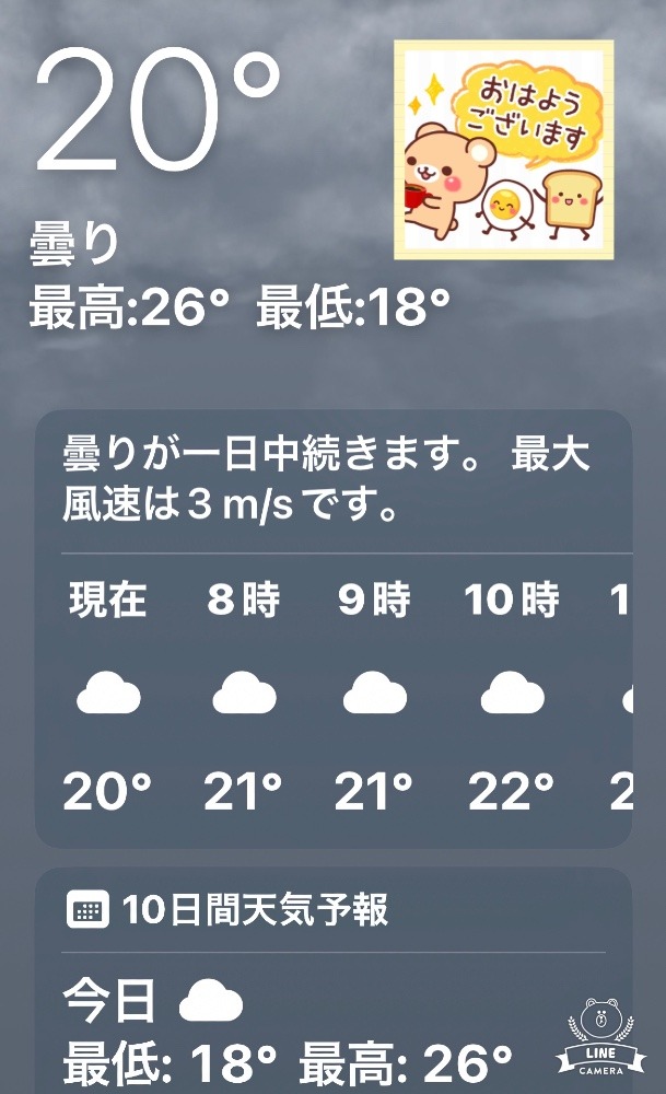 今朝の天気❣️