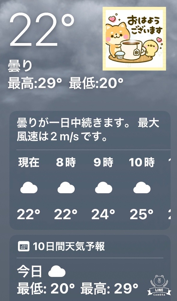 今朝の天気❣️