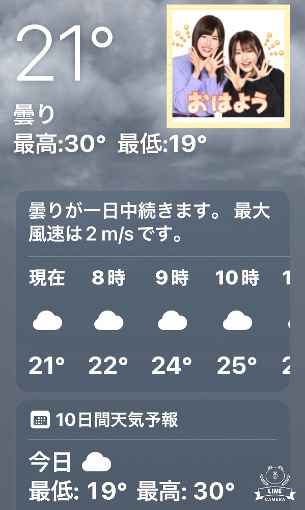 今朝の天気❣️