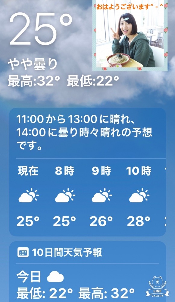 今朝の天気❣️