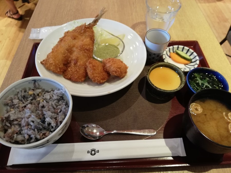 アジフライ＆ホタテフライ定食