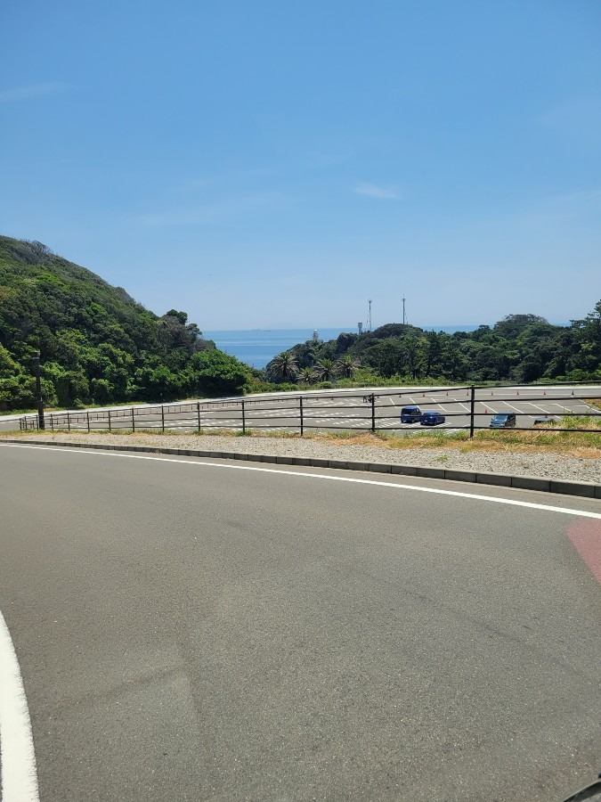 石廊崎オーシャンパーク駐車場手前から見た景色