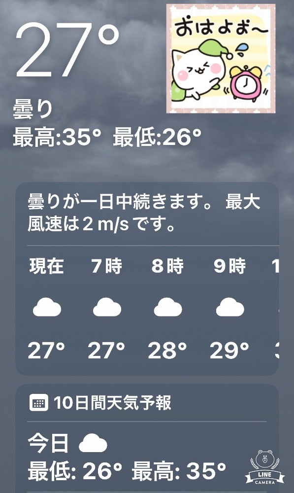 今朝の天気❣️