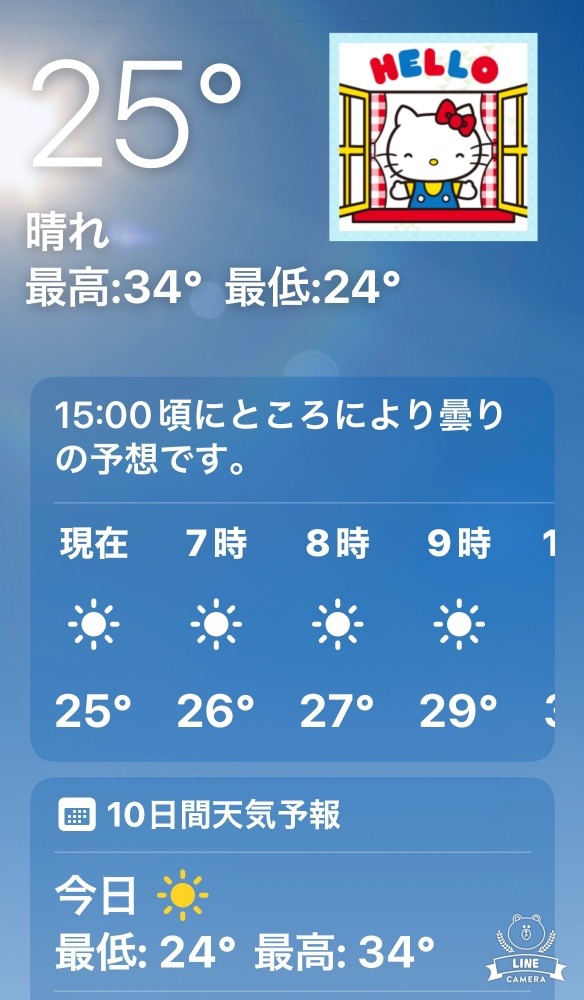 今朝の天気❣️