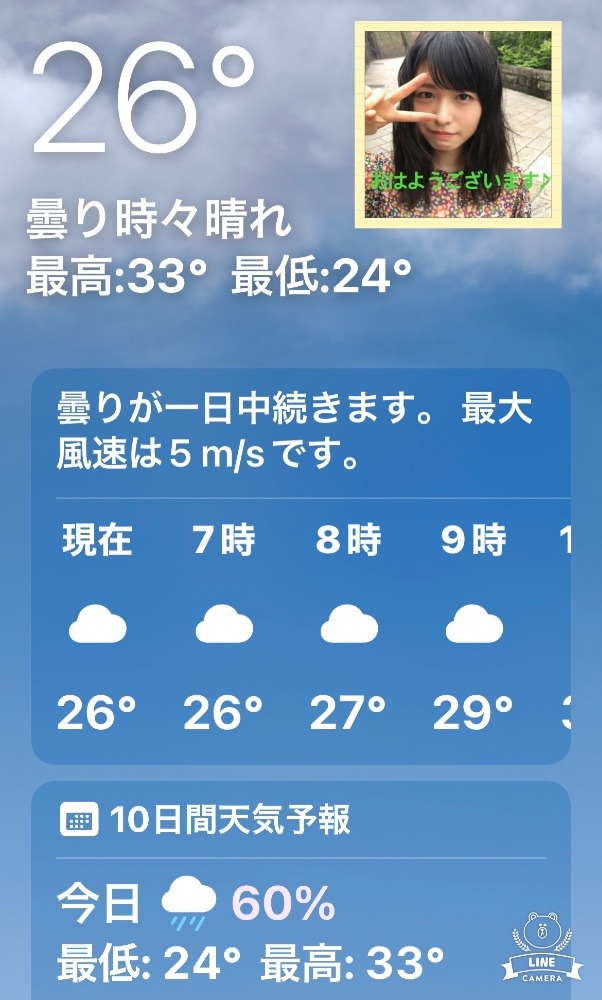 今朝の天気❣️