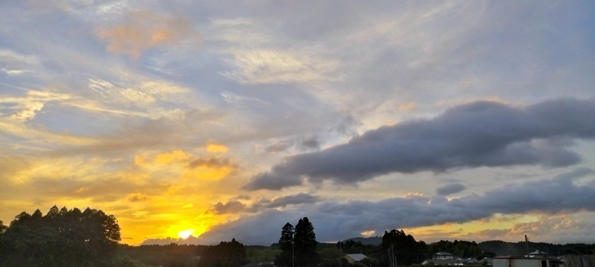 都城市（2023/8/4）今日の夕焼け😊↗️（西の空）