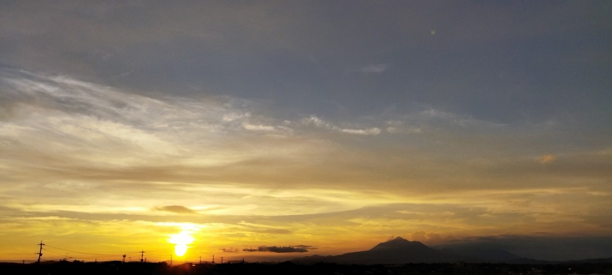 都城市（2023/8/19）今日の夕焼け😊↗️（西の空）